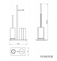 MEDIDAS PORTARROLLOS-ESCOBILLERO SUELO EQUILIBRIUM POM D'OR